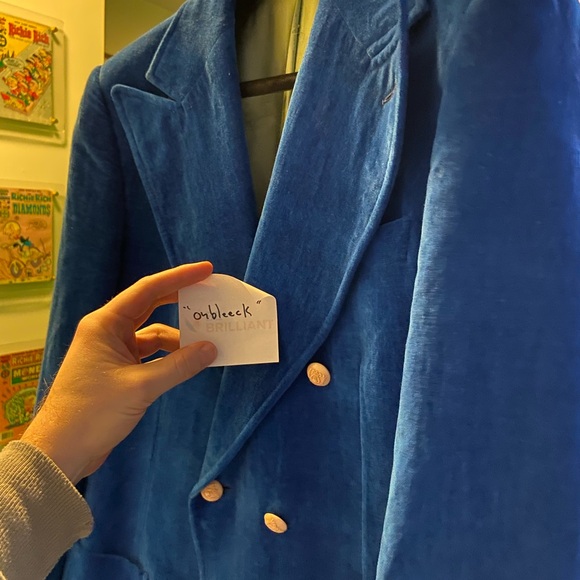 Gucci double breasted blue velvet blazer - Picture 11 of 11